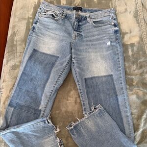 Lucky Brand Light Blue Distressed Cropped Jeans